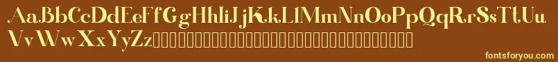 Kinki Font – Yellow Fonts on Brown Background