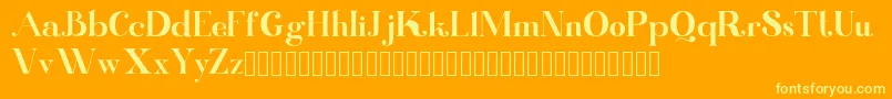 フォントKinki – オレンジの背景に黄色の文字