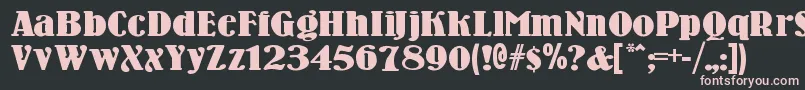 Woodennickelblack Font – Pink Fonts on Black Background