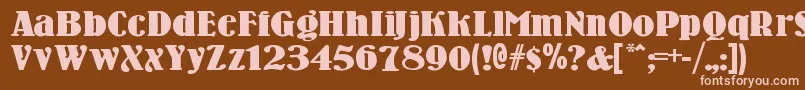 Woodennickelblack Font – Pink Fonts on Brown Background