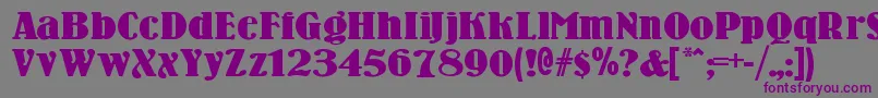 Woodennickelblack Font – Purple Fonts on Gray Background