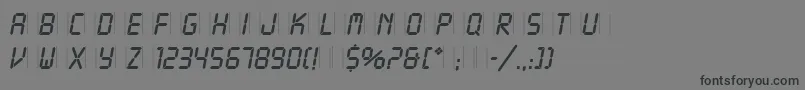 Шрифт LcdPlain – чёрные шрифты на сером фоне