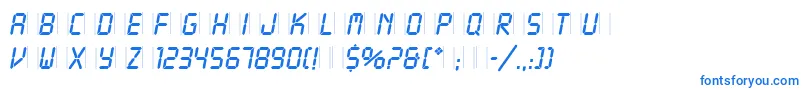LcdPlain Font – Blue Fonts on White Background