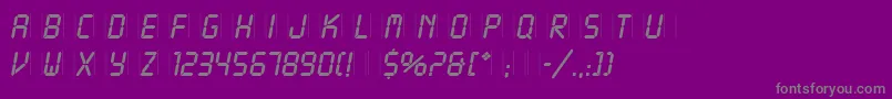 Шрифт LcdPlain – серые шрифты на фиолетовом фоне
