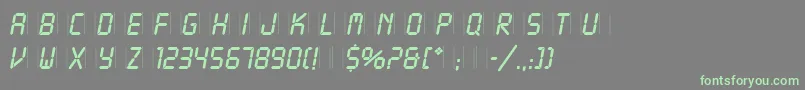 Шрифт LcdPlain – зелёные шрифты на сером фоне