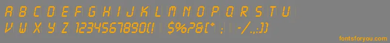 LcdPlain Font – Orange Fonts on Gray Background