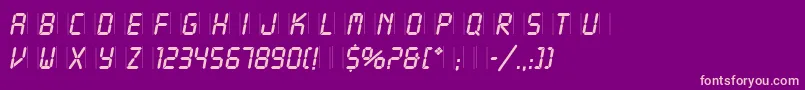 Шрифт LcdPlain – розовые шрифты на фиолетовом фоне
