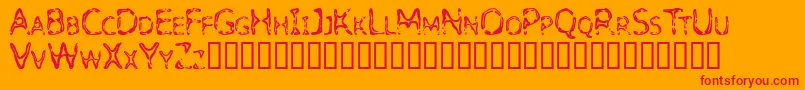 Detoxify Font – Red Fonts on Orange Background