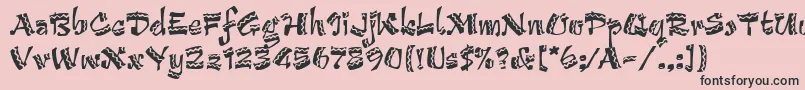 ArribaArribaLetPlain.1.0 Font – Black Fonts on Pink Background