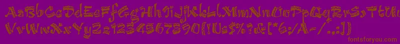 ArribaArribaLetPlain.1.0 Font – Brown Fonts on Purple Background