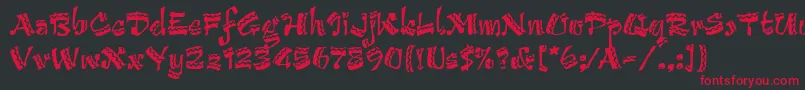 ArribaArribaLetPlain.1.0-Schriftart – Rote Schriften auf schwarzem Hintergrund
