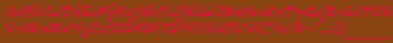 ArribaArribaLetPlain.1.0 Font – Red Fonts on Brown Background