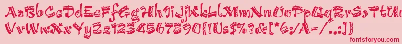 ArribaArribaLetPlain.1.0 Font – Red Fonts on Pink Background