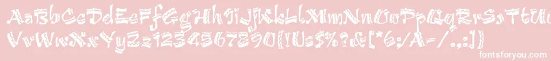 ArribaArribaLetPlain.1.0 Font – White Fonts on Pink Background