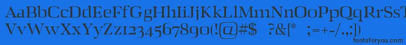 ZahraRegular Font – Black Fonts on Blue Background