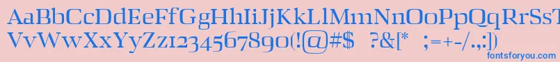 ZahraRegular Font – Blue Fonts on Pink Background