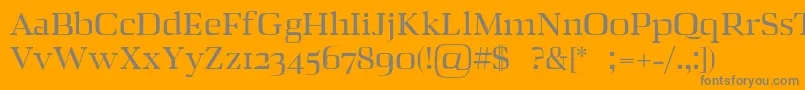 ZahraRegular Font – Gray Fonts on Orange Background