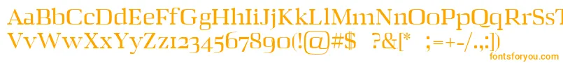 ZahraRegular Font – Orange Fonts on White Background