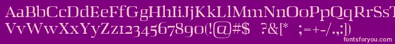 ZahraRegular Font – Pink Fonts on Purple Background