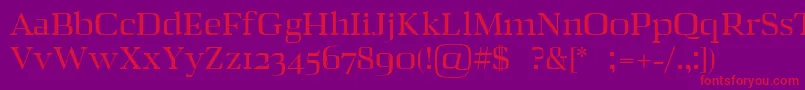 ZahraRegular Font – Red Fonts on Purple Background