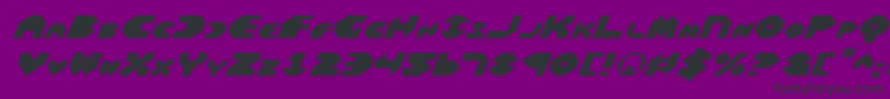 BalAstaralExpandedItalic Font – Black Fonts on Purple Background