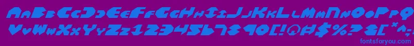 BalAstaralExpandedItalic Font – Blue Fonts on Purple Background