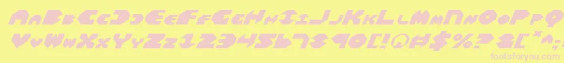 BalAstaralExpandedItalic Font – Pink Fonts on Yellow Background