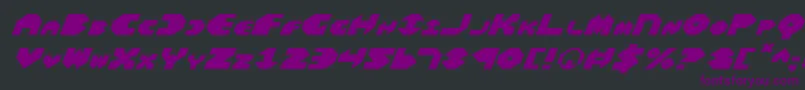 BalAstaralExpandedItalic Font – Purple Fonts on Black Background
