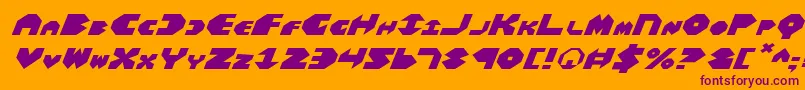 BalAstaralExpandedItalic Font – Purple Fonts on Orange Background