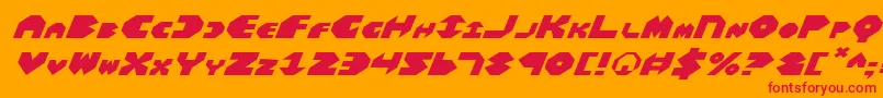 BalAstaralExpandedItalic Font – Red Fonts on Orange Background