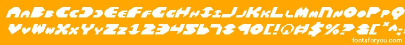 フォントBalAstaralExpandedItalic – オレンジの背景に白い文字