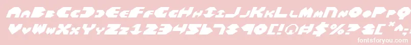 Saiba mais sobre a fonte BalAstaralExpandedItalic Fonte BalAstaralExpandedItalic – fontes brancas em um fundo rosa