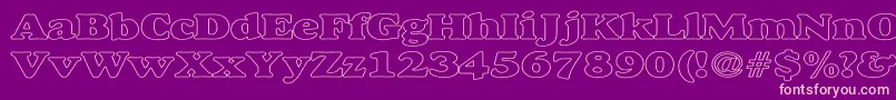 Шрифт AlexussHeavyHollowWide – розовые шрифты на фиолетовом фоне