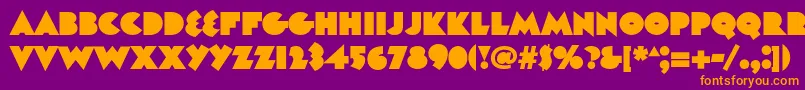 Unovisc Font – Orange Fonts on Purple Background