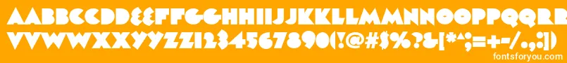 Unovisc Font – White Fonts on Orange Background