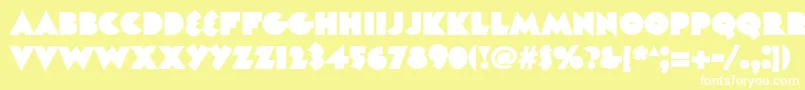 Unovisc Font – White Fonts on Yellow Background