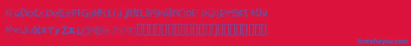 Więcej informacji o czcionce Eder Czcionka Eder – niebieskie czcionki na czerwonym tle