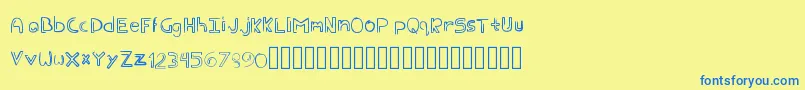 Eder Font – Blue Fonts on Yellow Background