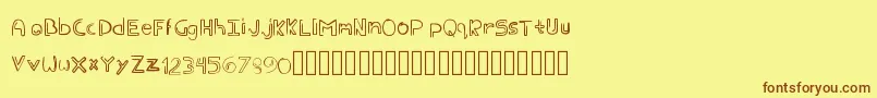 Eder Font – Brown Fonts on Yellow Background