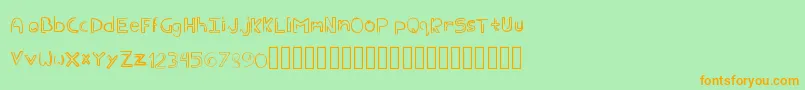Eder Font – Orange Fonts on Green Background