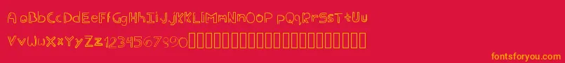 Eder Font – Orange Fonts on Red Background