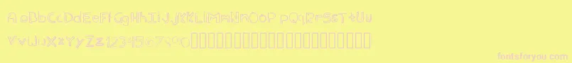 Eder Font – Pink Fonts on Yellow Background