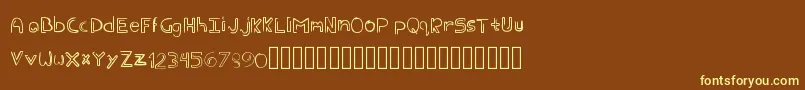Eder Font – Yellow Fonts on Brown Background