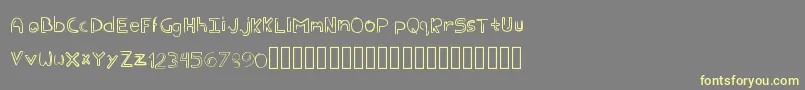 Eder Font – Yellow Fonts on Gray Background