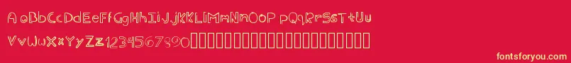 Eder Font – Yellow Fonts on Red Background