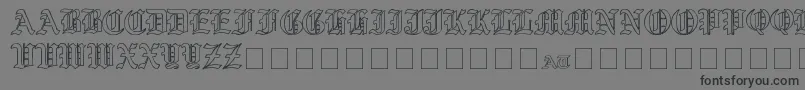 Шрифт YeOldShireOutline – чёрные шрифты на сером фоне