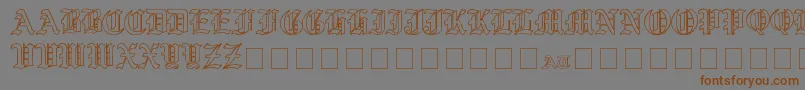 Подробнее о шрифте YeOldShireOutline Шрифт YeOldShireOutline – коричневые шрифты на сером фоне