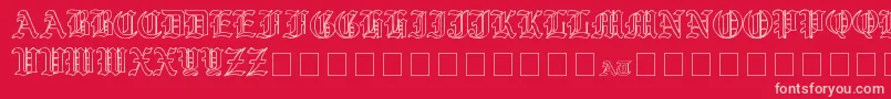 YeOldShireOutline Font – Pink Fonts on Red Background