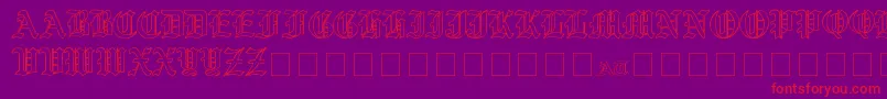 Шрифт YeOldShireOutline – красные шрифты на фиолетовом фоне