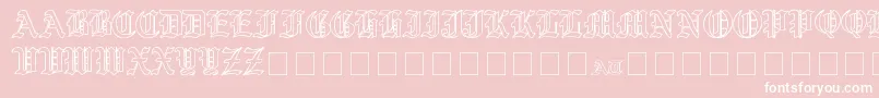 YeOldShireOutline Font – White Fonts on Pink Background